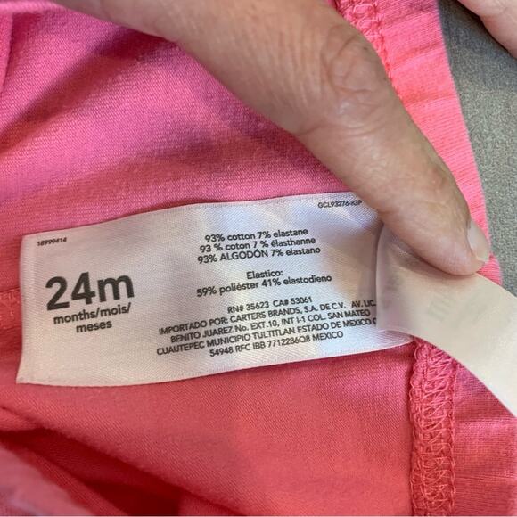 Carter’s Toddler Leggings Set of 3 pink blue black size 24 months - Picture 3 of 6